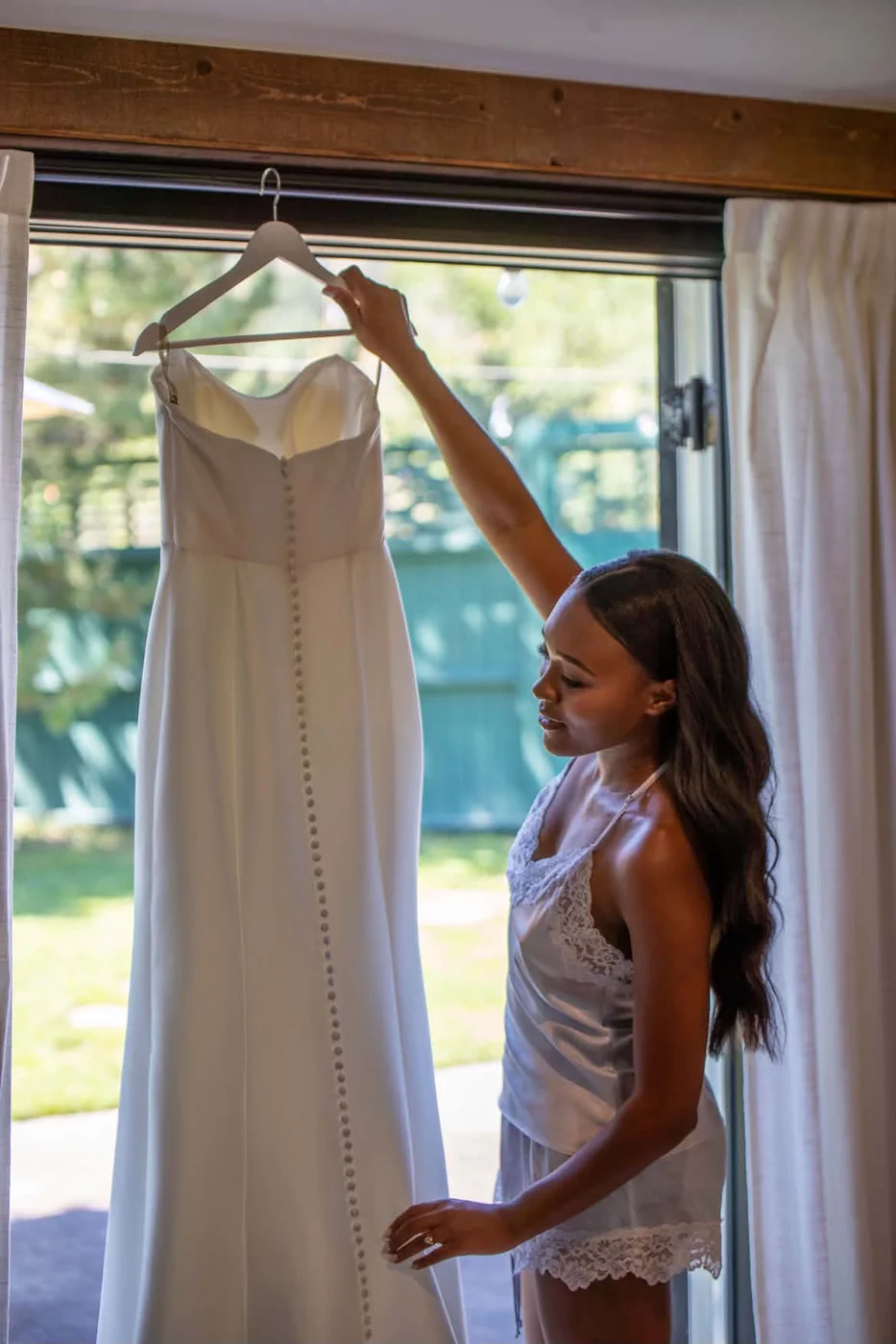 Bride getting ready