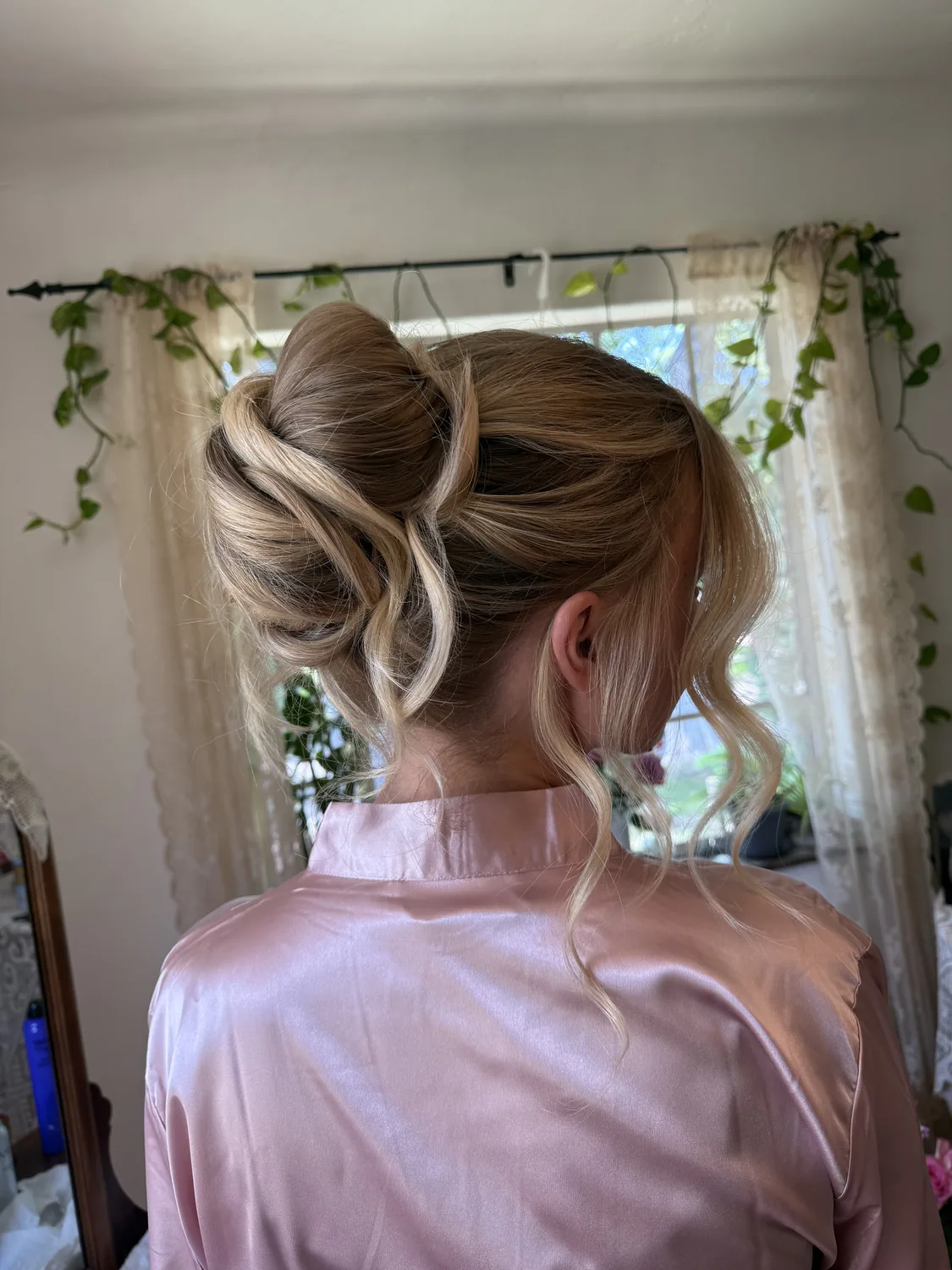 Low bridal updo