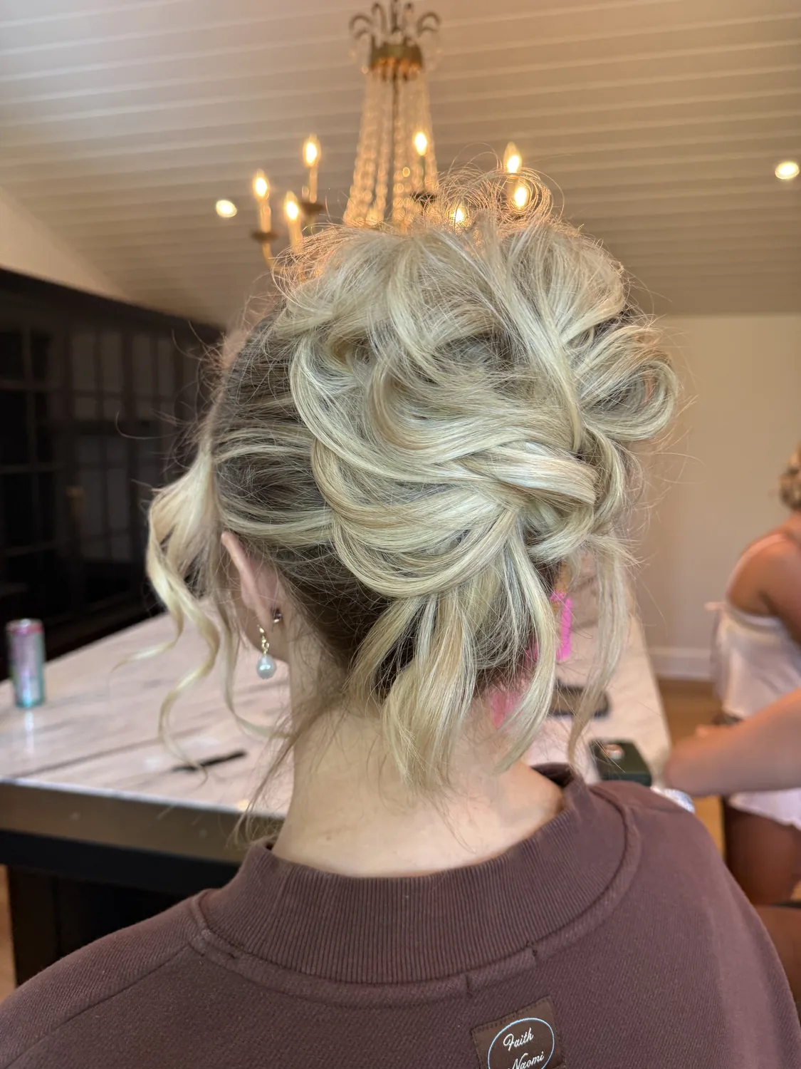 Textured bridal updo